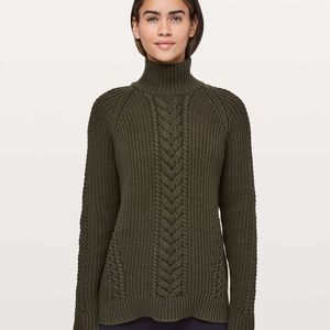 Lululemon Bring The Cozy Turtleneck Dark Olive Size 6